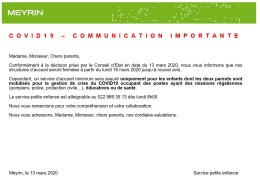 Annonce 13.03.20