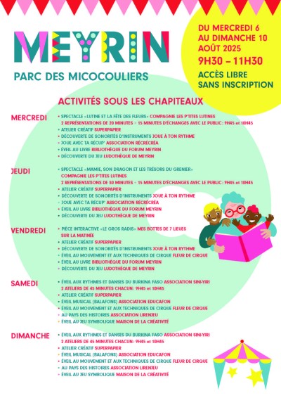 Programme des activités à Meyrin