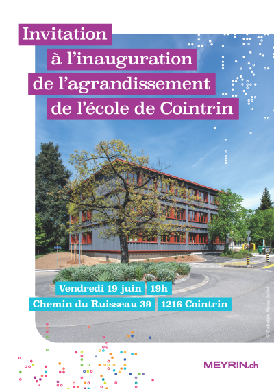 Inauguration de l'agrandissement de l'école de Cointrin